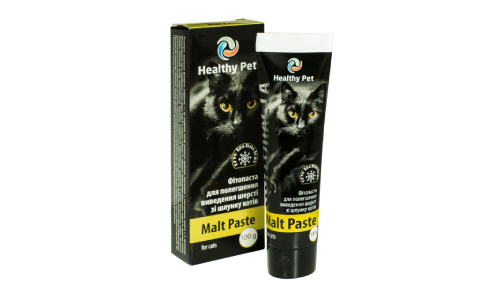 Фітопаста Malt Paste для виведення шерсті зі шлунку котів від ТМ Healthy Pet