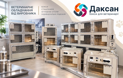 Ветеринарне обладнання ДАКСАН: бокси, стаціонари та столи від виробника