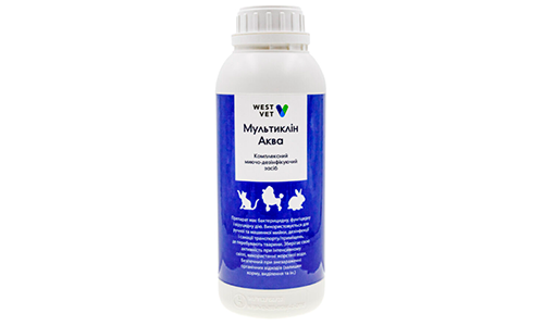 Kompleksowy środek myjąco-dezynfekujący „Multiclean Aqua” dla zwierząt domowych i domowych