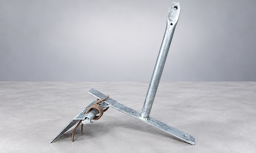 Bracket for feed hopper, hot-dip galvanized