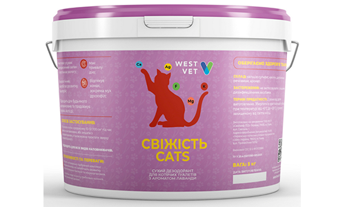 Дезодорант для котячих туалетів «Свіжість Cats Лаванда» для домашніх тварин
