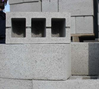 Wall slag concrete blocks, sale across the Western Ukraine