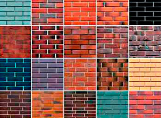 Decorative colored facing brick